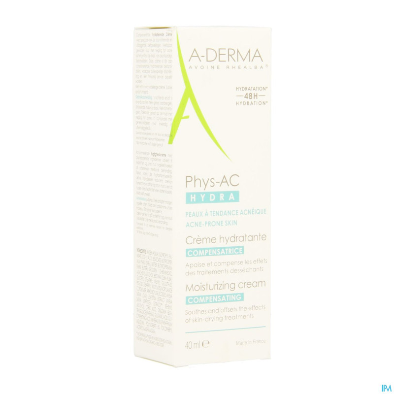 Aderma phys-ac hydra creme compensatrice tube 40ml