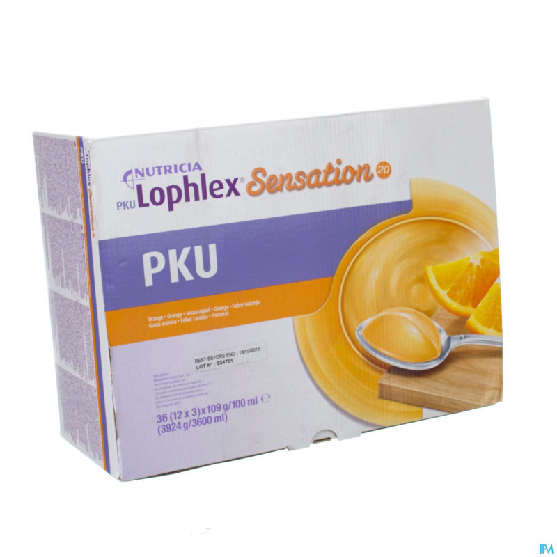 Pku lophlex sensation 20 juicy orange 36x109g