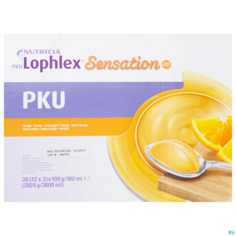 Pku lophlex sensation 20 juicy orange 36x109g