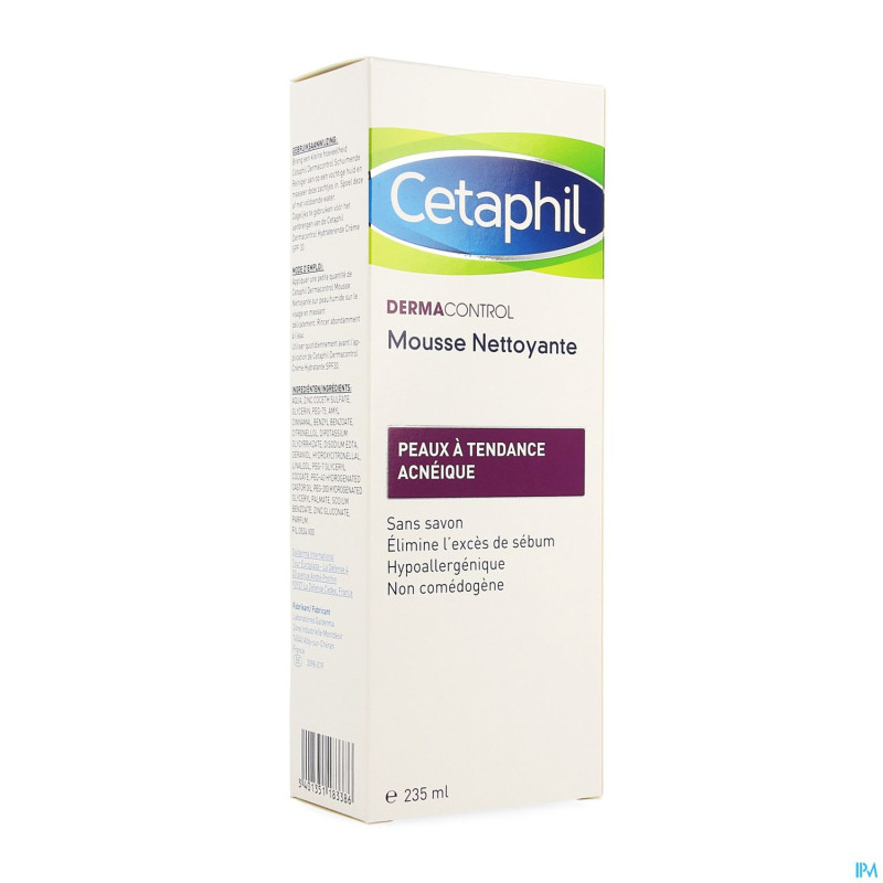 Cetaphil dermacontrol mousse nettoyante 235ml