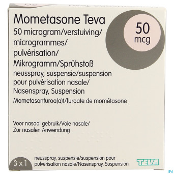 Mometasone teva 50mcg susp pulv nas 3 x 140