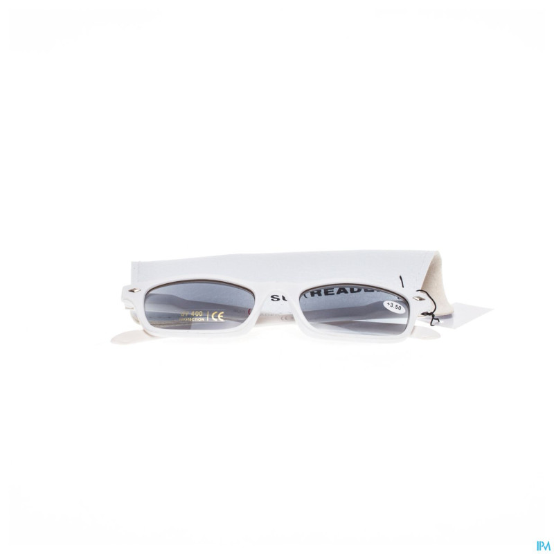 Sunreader lunettes lecture solaire +3.50 blanc