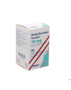 Methylfenidaat 18mg sandoz comp liberat prolong 30