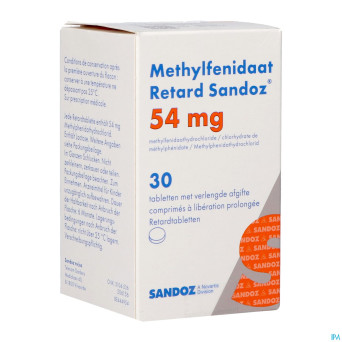 Methylfenidaat 54mg sandoz comp liberat prolong 30