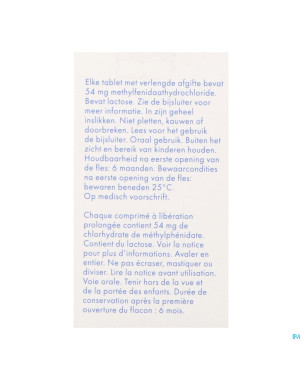 Methylfenidaat 54mg sandoz comp liberat prolong 30