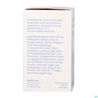 Methylfenidaat 54mg sandoz comp liberat prolong 30