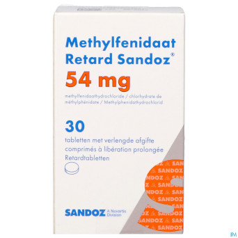 Methylfenidaat 54mg sandoz comp liberat prolong 30