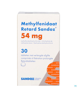 Methylfenidaat 54mg sandoz comp liberat prolong 30