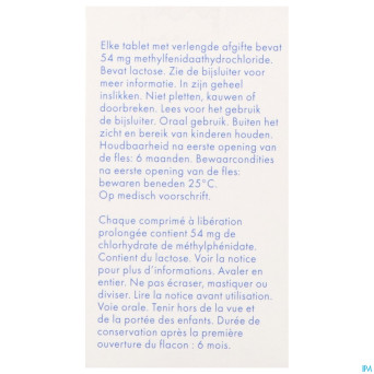 Methylfenidaat 54mg sandoz comp liberat prolong 30