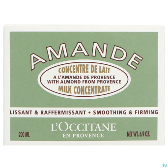 L'occitane concentre de lait amande nf    200ml