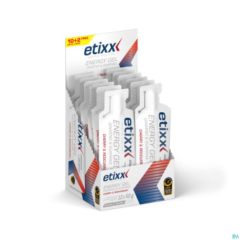 Etixx ginseng&guar.energy gel red c.-cherry 12x50g