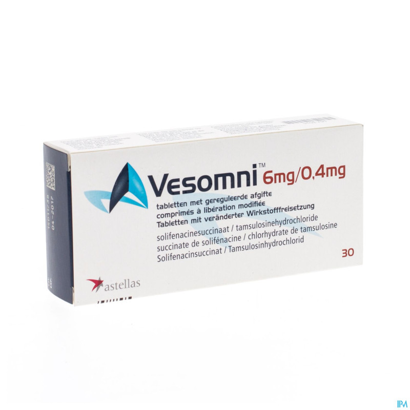 Vesomni 6mg/0,4mg comp liberatation modifiee  30