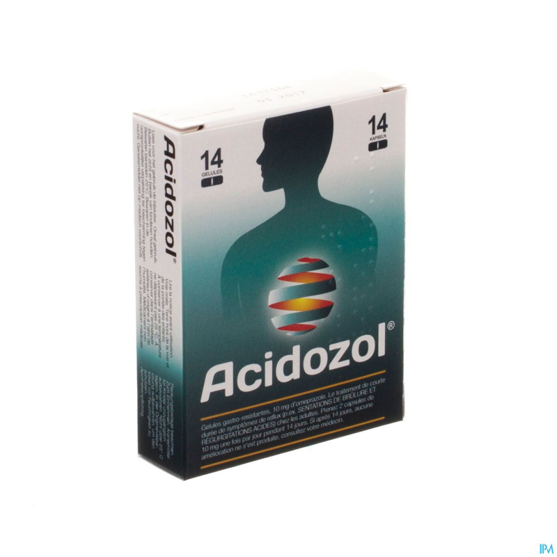 Acidozol caps gastro resist 14 x 10 mg