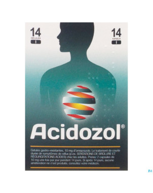 Acidozol caps gastro resist 14 x 10 mg