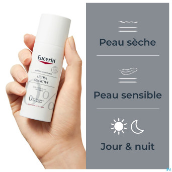 Eucerin ultra sensitive soin apais. peau sec 50ml