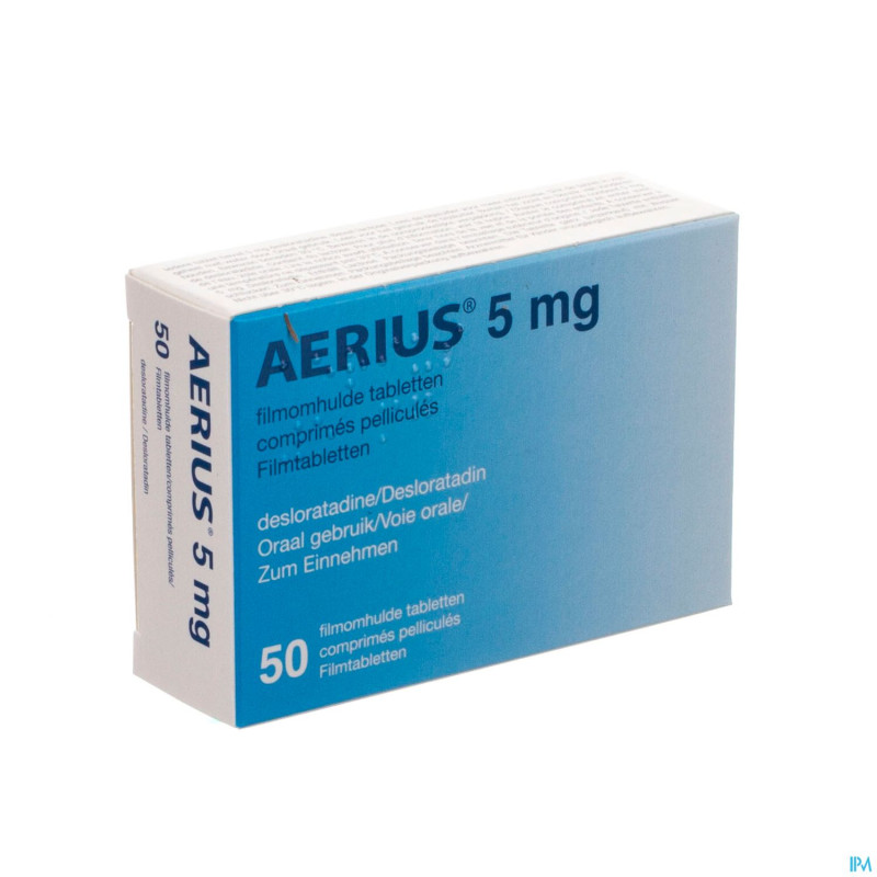 Aerius 5 mg pi pharma comp pell  50 x 5 mg pip