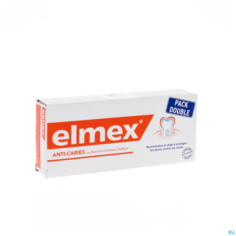 Elmex dentif anticaries pack double tube 2x75ml
