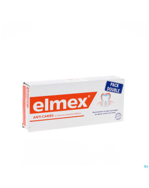 Elmex dentif anticaries pack double tube 2x75ml