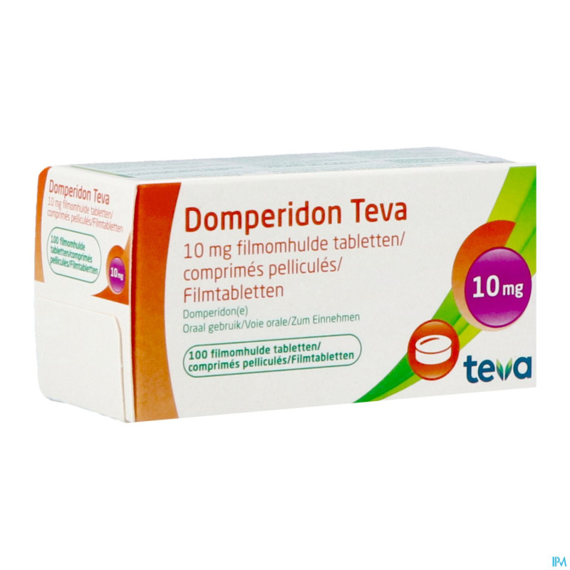 Domperidone 10 mg teva comp pell 100 x 10 mg