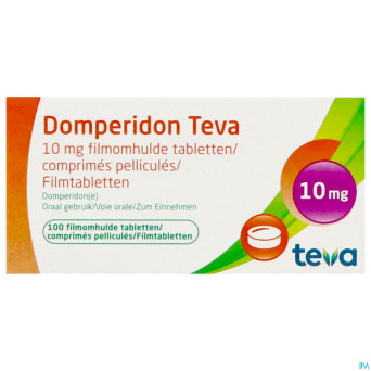 Domperidone 10 mg teva comp pell 100 x 10 mg