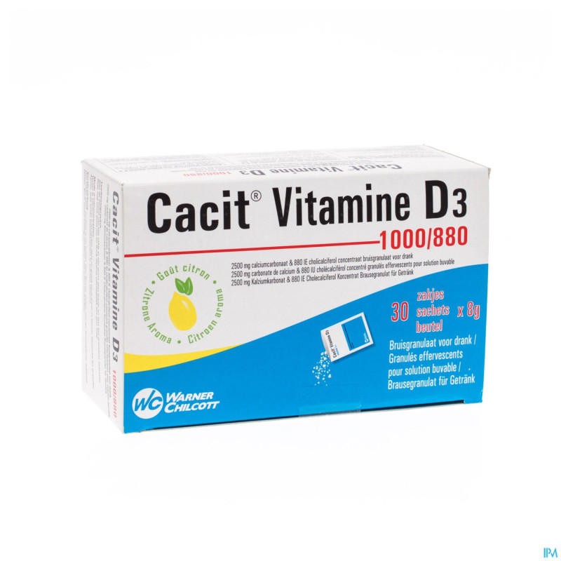 Cacit vit. d3 1000/880 sach gran 30 impexeco pip
