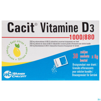 Cacit vit. d3 1000/880 sach gran 30 impexeco pip