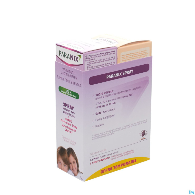 Paranix duo spray+peigne+repel.+sleeve