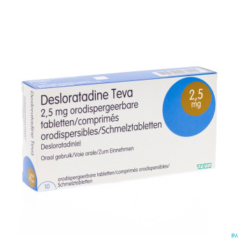Desloratadine teva 2,5 mg comp orodisp  10 x 2,5mg