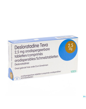 Desloratadine teva 2,5 mg comp orodisp  10 x 2,5mg