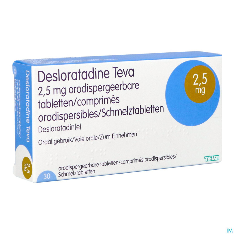 Desloratadine teva 2,5 mg comp orodisp  30 x 2,5mg