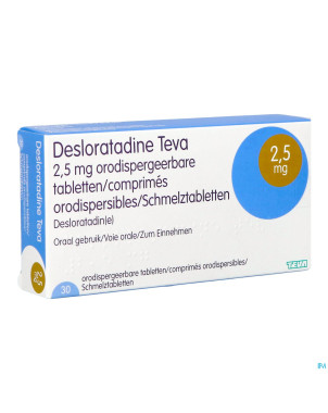 Desloratadine teva 2,5 mg comp orodisp  30 x 2,5mg