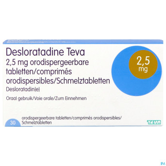 Desloratadine teva 2,5 mg comp orodisp  30 x 2,5mg