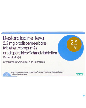 Desloratadine teva 2,5 mg comp orodisp  30 x 2,5mg