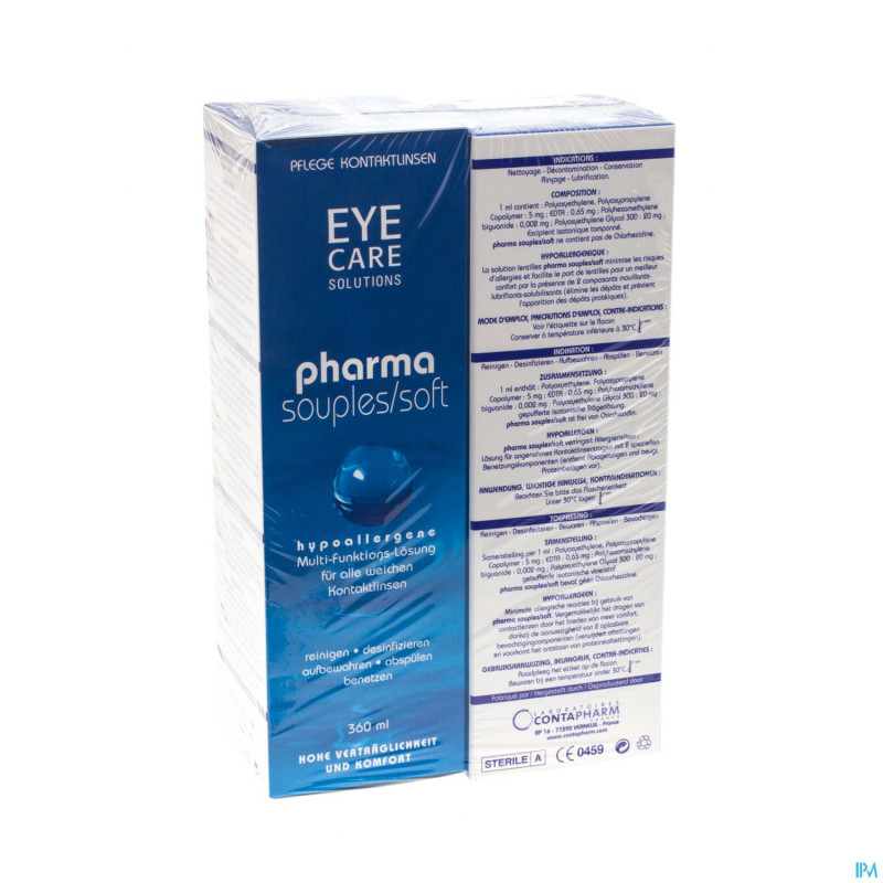 Eye care pharma souple duo pack sol entret.2x360ml