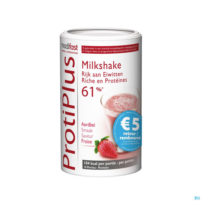 Modifast protiplus milkshake fraise    540g promo