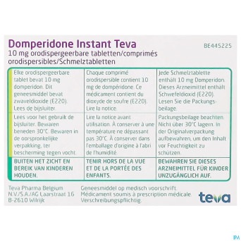Domperidone instant teva comp orodisp  30 x 10 mg