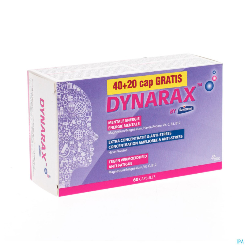 Dynarax caps 40+20 gratuit
