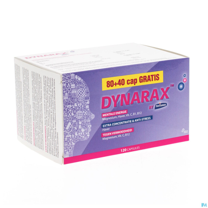 Dynarax caps 80+40 gratuit