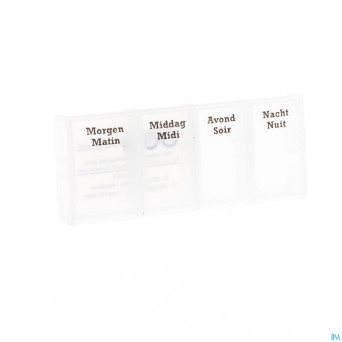 Pill organizer day klapdeksel 4 vakken