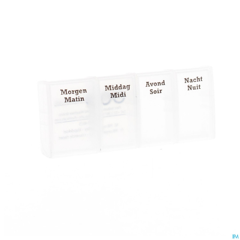 Pill organizer day klapdeksel 4 vakken