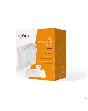 Pill organizer semaine couvercle clapet