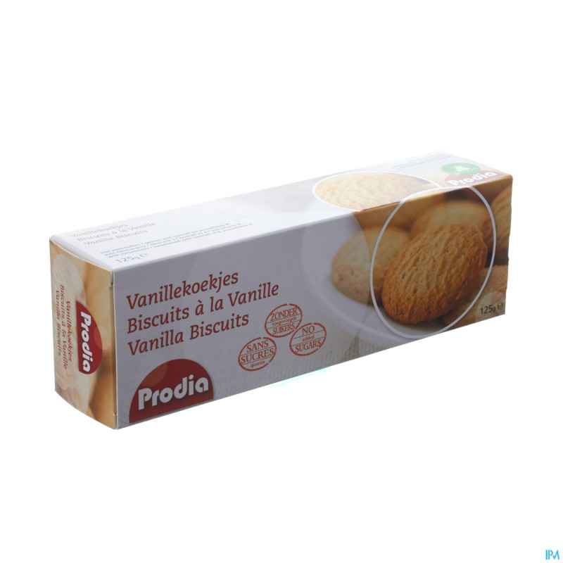 Prodia biscuit vanille+edulcor.  125g 6266 revogan