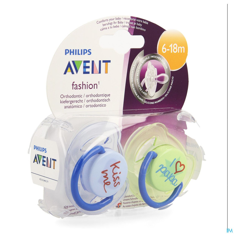Philips avent sucette fashion double 6-18m    2