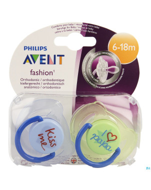Philips avent sucette fashion double 6-18m    2