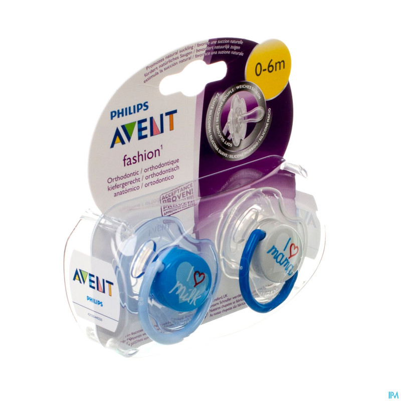 Philips avent sucette fashion double 0- 6m    2