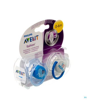 Philips avent sucette fashion double 0- 6m    2