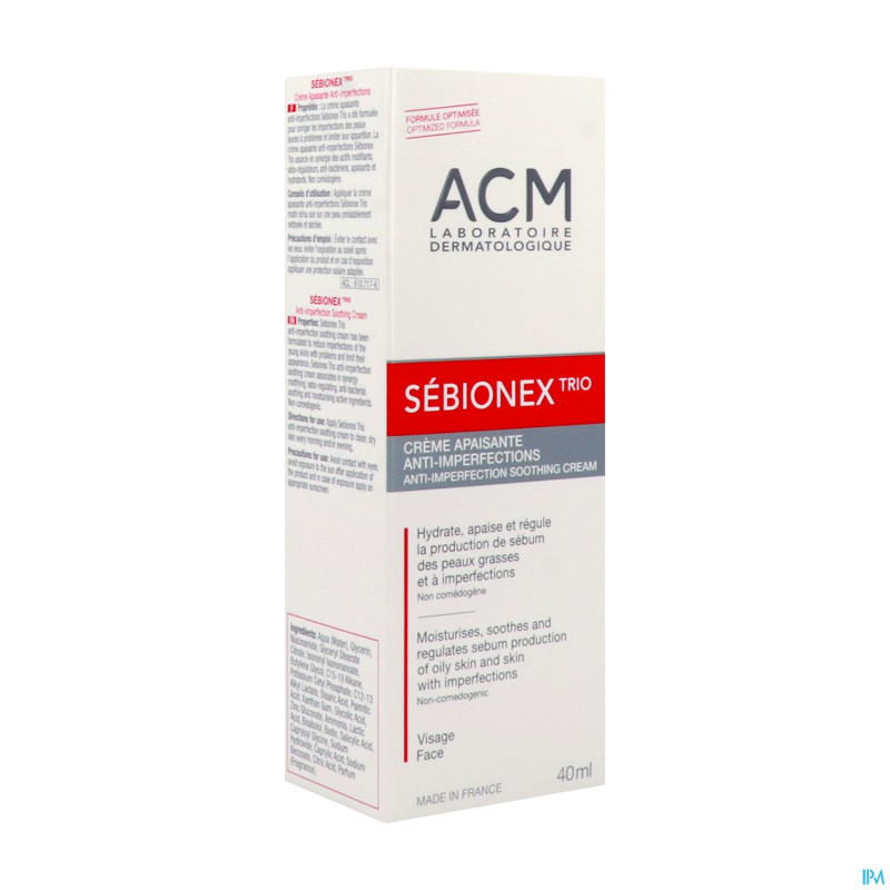 Sebionex trio creme    tube 40ml