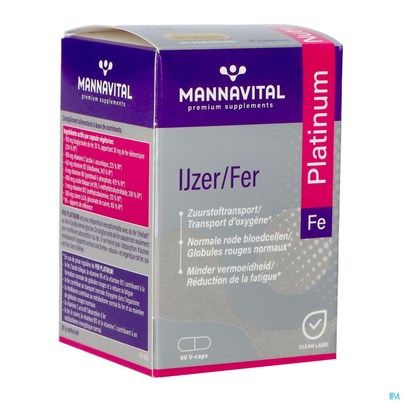 Mannavital fer platinum   v-caps 60