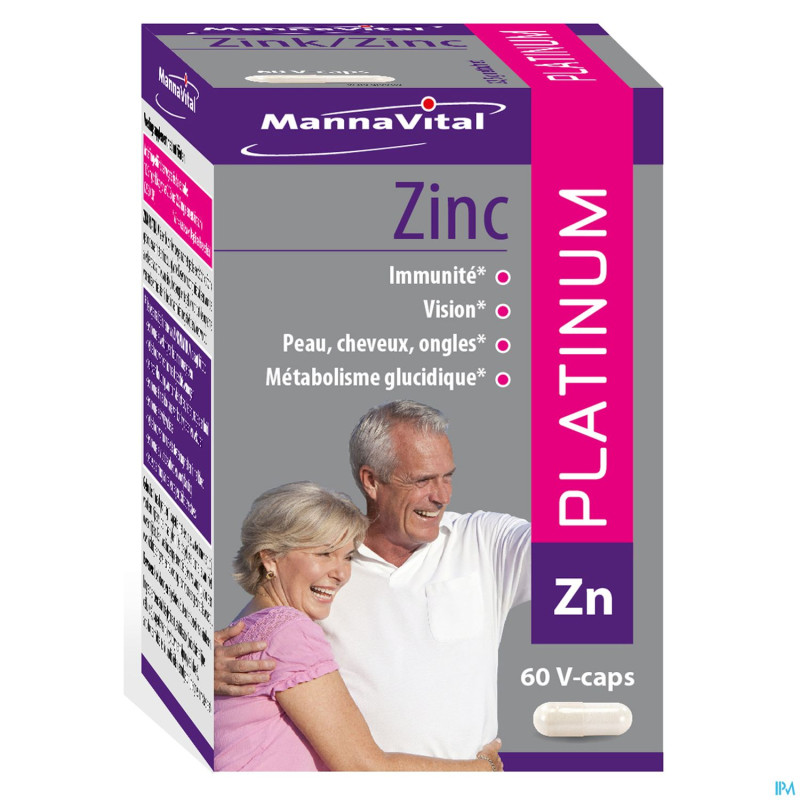 Mannavital zinc platinum v-caps  60