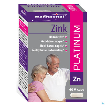 Mannavital zinc platinum v-caps  60